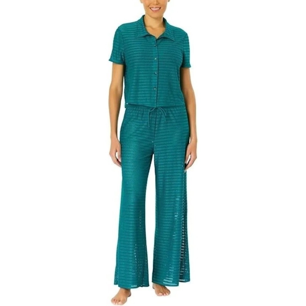 Hurley Women's Swim 2 Piece Cover Up Set, Green, Size: XL, New